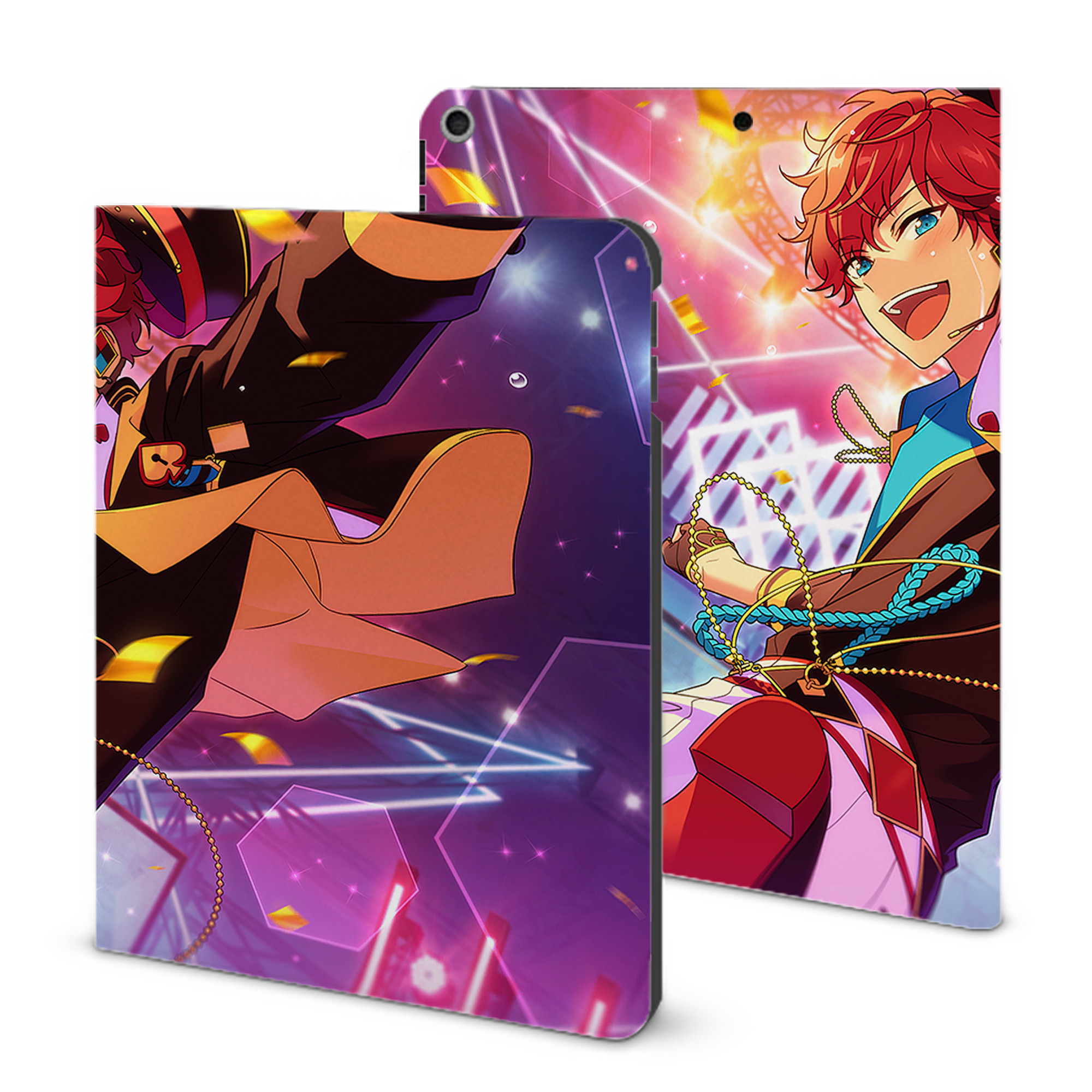 （画像用） あんさんぶるスターズ! Ensemble Stars IPad ケース ブック型 PUレザー TPU 耐衝撃 軽量 薄型 ペン収納なし 全面保護 IPad 各モデル対応